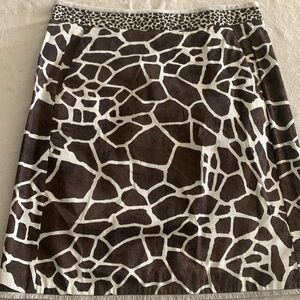 MaxMara Giraffe Printed Skirt